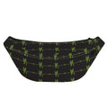 Green Heartbeat Pattern Print Fanny Pack