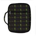 Green Heartbeat Pattern Print Front Pocket Bible Bag