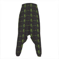 Green Heartbeat Pattern Print Hammer Pants