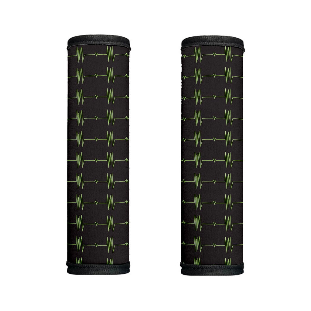 Green Heartbeat Pattern Print Handle Covers