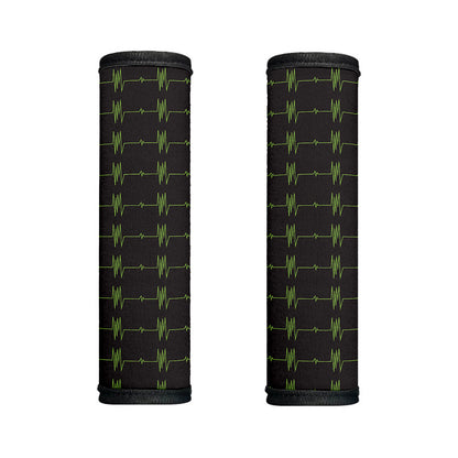 Green Heartbeat Pattern Print Handle Covers