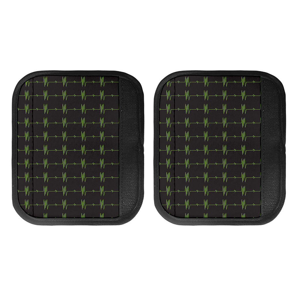 Green Heartbeat Pattern Print Handle Covers