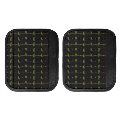 Green Heartbeat Pattern Print Handle Covers