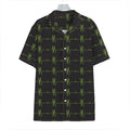 Green Heartbeat Pattern Print Hawaiian Shirt