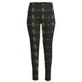 Green Heartbeat Pattern Print High-Waisted Pocket Leggings