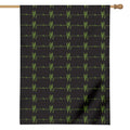 Green Heartbeat Pattern Print House Flag