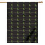 Green Heartbeat Pattern Print House Flag