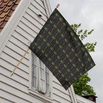 Green Heartbeat Pattern Print House Flag