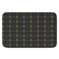 Green Heartbeat Pattern Print Indoor Door Mat