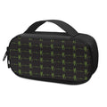 Green Heartbeat Pattern Print Portable Cooler Travel Case