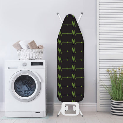Green Heartbeat Pattern Print Ironing Board Cover