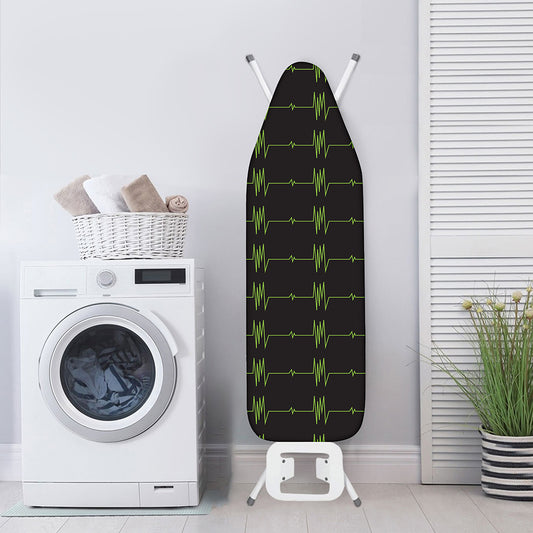 Green Heartbeat Pattern Print Ironing Board Cover