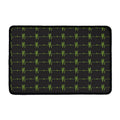 Green Heartbeat Pattern Print Kitchen Mat