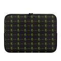 Green Heartbeat Pattern Print Laptop Sleeve