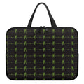 Green Heartbeat Pattern Print Laptop Sleeve With Handle