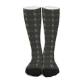 Green Heartbeat Pattern Print Long Socks