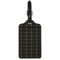 Green Heartbeat Pattern Print Luggage Tag