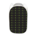 Green Heartbeat Pattern Print Mesh Laundry Hamper