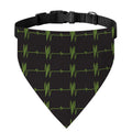 Green Heartbeat Pattern Print Over The Collar Dog Bandana