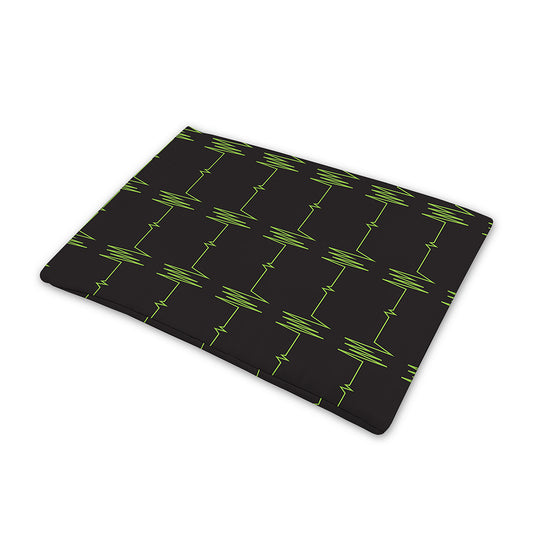 Green Heartbeat Pattern Print Pet Cooling Mat Cover