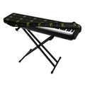 Green Heartbeat Pattern Print Piano Keyboard Cover
