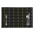 Green Heartbeat Pattern Print Placemat