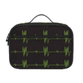 Green Heartbeat Pattern Print Portable Lunch Bag
