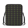 Green Heartbeat Pattern Print Rectangular Crossbody Bag