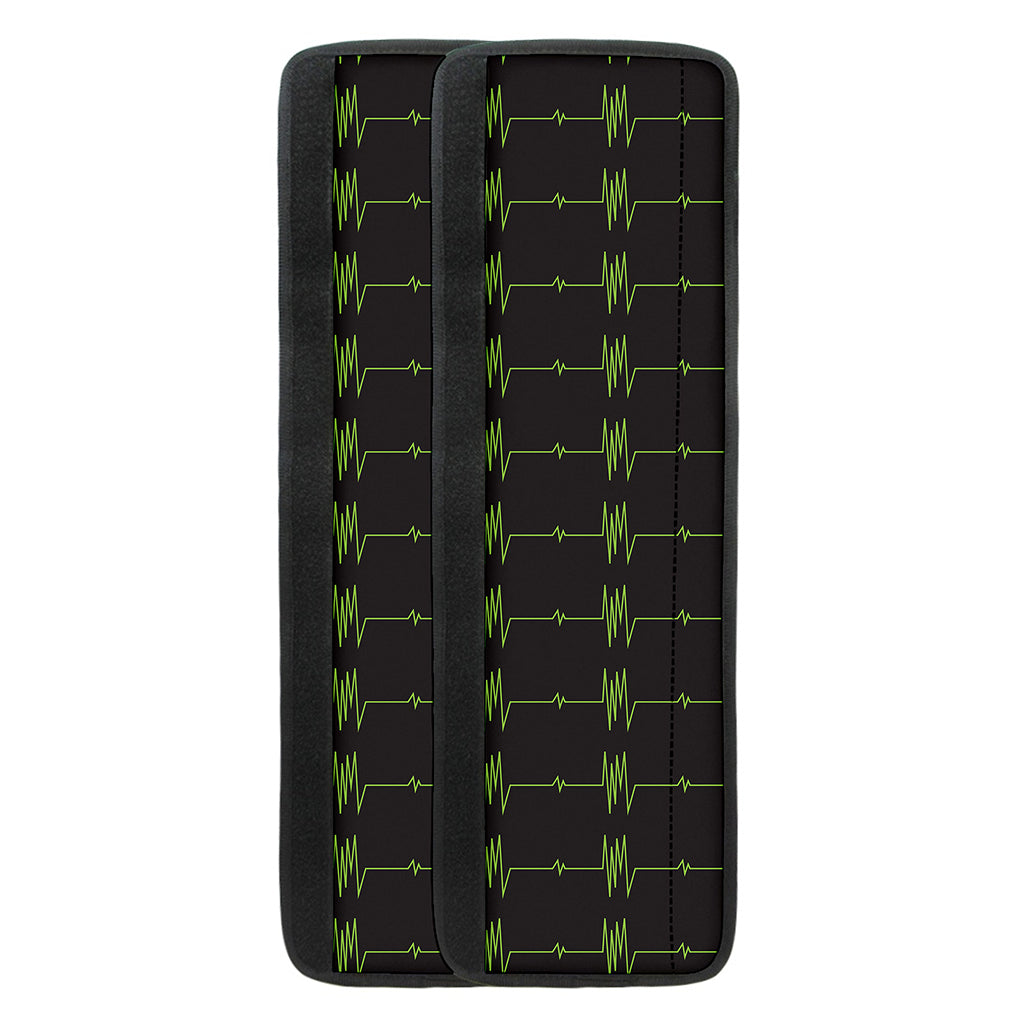 Green Heartbeat Pattern Print Refrigerator Handle Covers