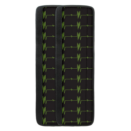 Green Heartbeat Pattern Print Refrigerator Handle Covers