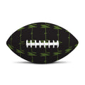 Green Heartbeat Pattern Print Rugby Ball