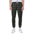 Green Heartbeat Pattern Print Joggers