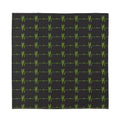 Green Heartbeat Pattern Print Silk Bandana