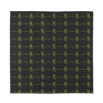 Green Heartbeat Pattern Print Silk Bandana