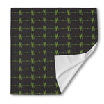 Green Heartbeat Pattern Print Silk Bandana
