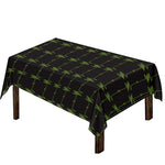 Green Heartbeat Pattern Print Tablecloth