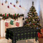 Green Heartbeat Pattern Print Tablecloth
