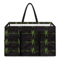 Green Heartbeat Pattern Print Utility Tote Bag