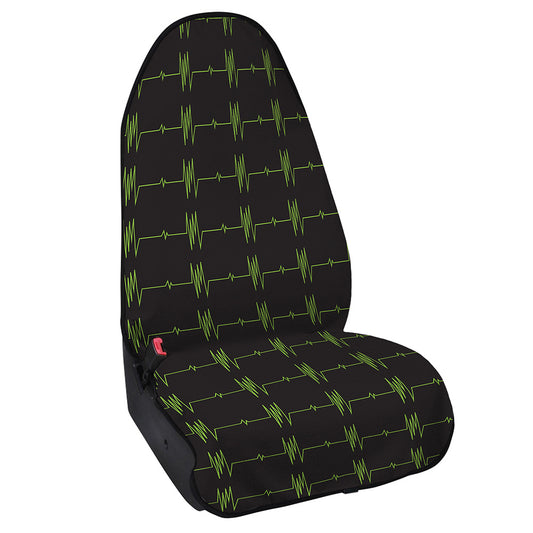 Green Heartbeat Pattern Print Waterproof Car Seat Cover