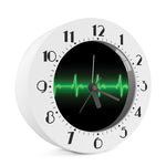 Green Heartbeat Print Alarm Clock