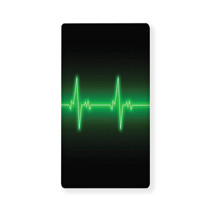 Green Heartbeat Print Baby Crib Sheet
