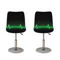 Green Heartbeat Print Bar Stool Covers