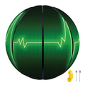 Green Heartbeat Print Basketball