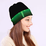 Green Heartbeat Print Beanie