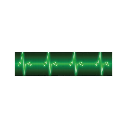 Green Heartbeat Print Bed Runner