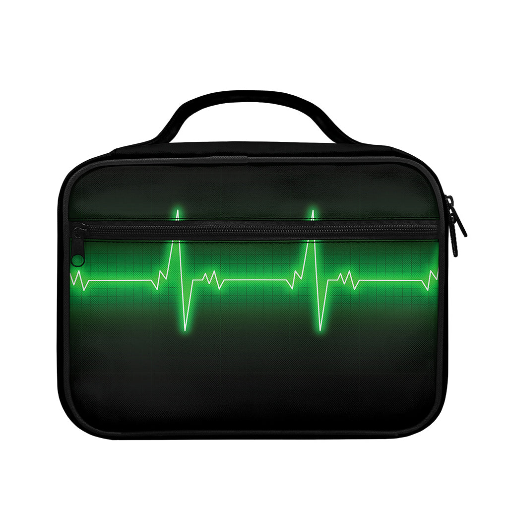 Green Heartbeat Print Briefcase Bible Bag