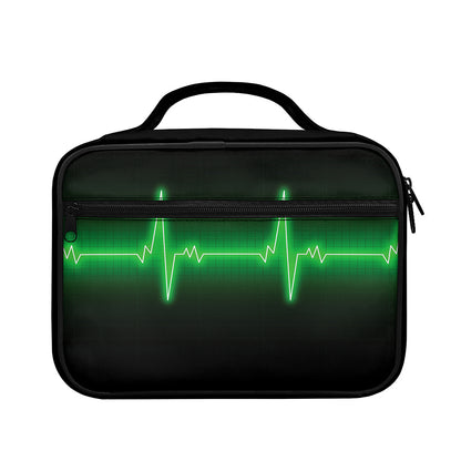 Green Heartbeat Print Briefcase Bible Bag