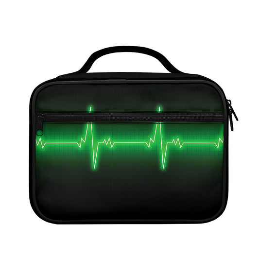 Green Heartbeat Print Briefcase Bible Bag