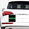 Green Heartbeat Print Car Sticker