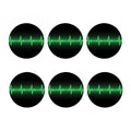 Green Heartbeat Print Coaster Set